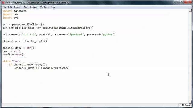 3: Executing Interactive Commands in Python through Paramiko Part-2 смотреть онлайн
