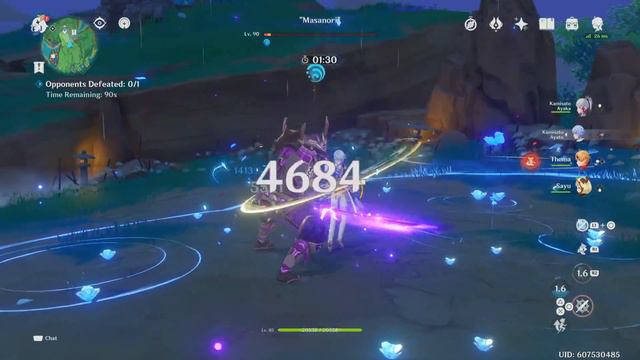 Genshin Impact - Ayato Solo Spar 1 Minute! смотреть онлайн