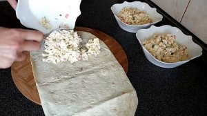 ОДНА НАЧИНКА - ТРИ РАЗНЫХ ЛАВАША! Как завернуть лаваш! ЛАВАШ КОНВЕРТИКОМ!?How to wrap pita bread!