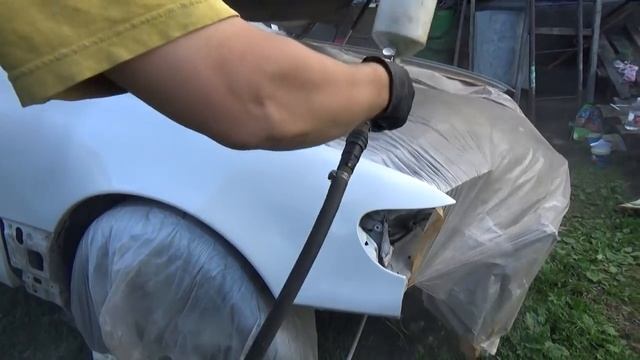 Тойота Аристо (Toyota Aristo) ,покраска ч № 7 грунтовка. смотреть онлайн