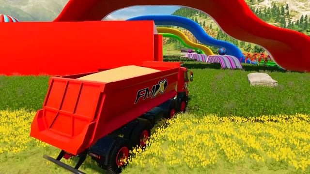 LOADING SOYBEANS & TRANSPORTING WITH VOLVO FMX TRUCKS CHALLENGE - Farming Simulator 22 смотреть онлайн