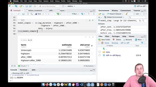 PMAP 8521 • Example: Diff-in-diff with R: 5: Diff-in-diff with regression смотреть онлайн
