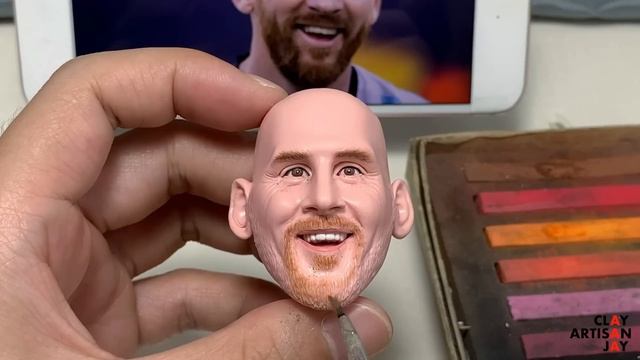 Lionel Messi Sculpture Handmade From Polymer Clay, The Full Sculpturing Process【Clay Artisan JAY】