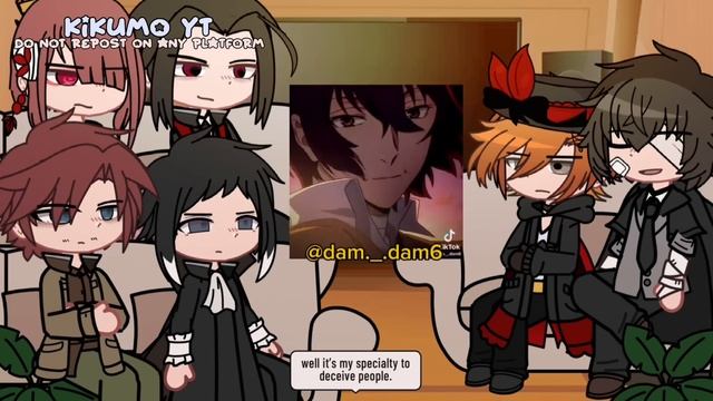 Past Port Mafia react to Dazai Osamu | BSD/Bungo Stray Dogs | 1/1 | смотреть онлайн
