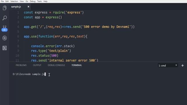 Express.js How to Handle 500 Internal Server Error in Node.js смотреть онлайн
