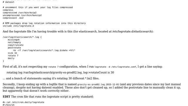 Unix & Linux: logrotate doesn't respect rotate parameter смотреть онлайн