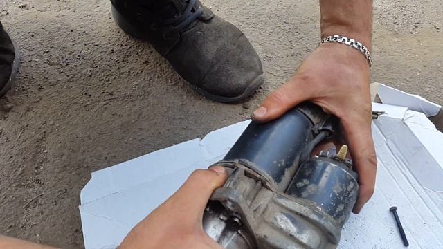 не срабатывает стартер, замена втягивающего реле стартера Valeo опель кадет C16NZ смотреть онлайн