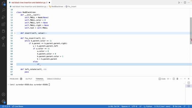 Red Black tree insertion - Python Code | DSA in Tamil | DSA with Python смотреть онлайн