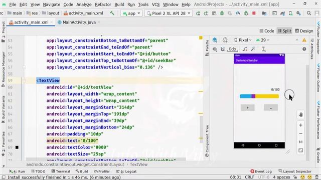How to Create Custom Seekbar in Android Studio | CustomSeekbar | Seekbar in Android Studio смотреть онлайн