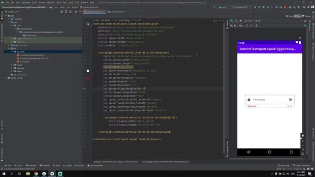 TextInputLayout Features - Password Toogle Visibility / Android Studio (Kotlin) смотреть онлайн