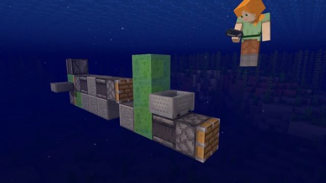 How to make a working submarine in minecraft java/bedrock смотреть онлайн