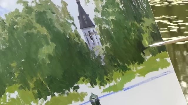 Художник Артем Пучков, пленэр в Переславле, вид на реку Трубеж смотреть онлайн