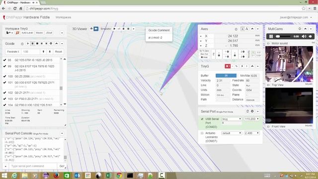 ChiliPeppr Running Auto-Levelled Gcode with G2/G3's in It смотреть онлайн