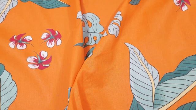 Ткань Поплин 220 см рис Яркие тропики основа смотреть онлайн