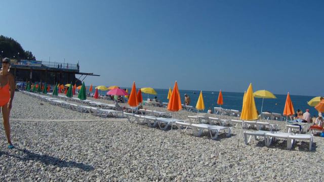 Ольгинка, июль 2019, пляж. смотреть онлайн