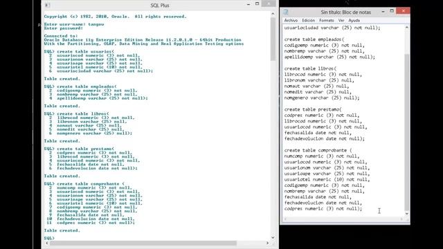 Creación de tablas Oracle Database 11 G смотреть онлайн