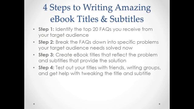 How to Write an Amazing eBook in 7 Days or Less! смотреть онлайн