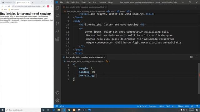 CSS - line height, letter spacing and word spacing property смотреть онлайн