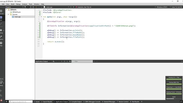 Qt C++ Core Application | Qt QFileInfo | QFile | Get All Information About File | File Operations смотреть онлайн