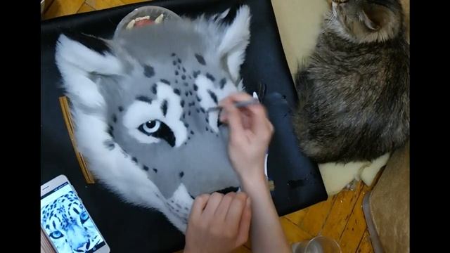 Покраска меха кисточкой, маркером и зубной щёткой ✂ Fursuiting ✂ Irruan