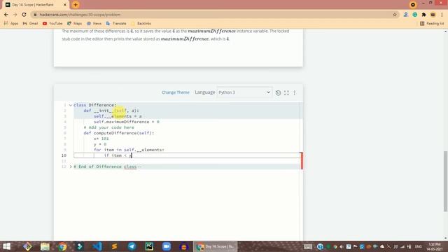 HackerRank Day 14: Scope problem solution in Python | 30 Days Of Code problems solutions смотреть онлайн