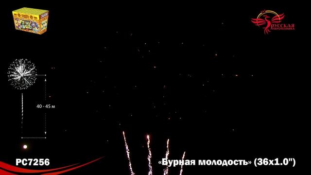 Фейерверк РС7256 "Бурная молодость" (1" х 36 залпов) смотреть онлайн