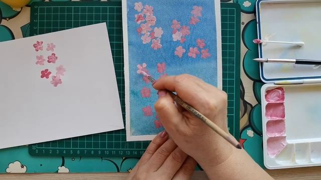 Рисуем ветку сакуры. смотреть онлайн