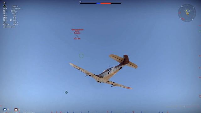 War Thunder gameplay - German Bias (Bf 109 G-2/trop) смотреть онлайн