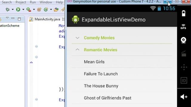 Android tutorial for beginners - 100 - Events and action listeners of expandable list view смотреть онлайн