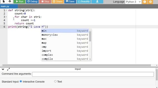Write a Python program to calculate the length of a string. смотреть онлайн