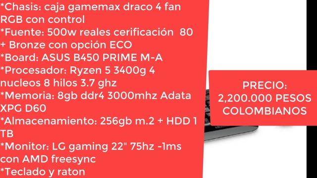 PC GAMER ECONOMICO 2020 | Ryzen 5 3400g Graficos VEGA 11 смотреть онлайн