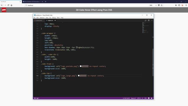 Pure CSS 3D Cube Effect 5 Minutes Tutorial смотреть онлайн