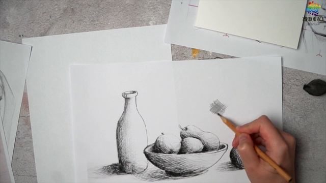 ТОП-3 вида штриховок КАРАНДАШОМ. Художник Камилла Яманова смотреть онлайн