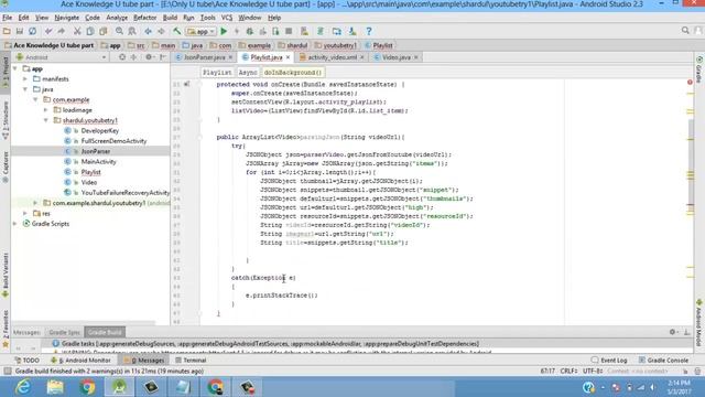 YouTube Video Fetching | Part 8 | AsyncTask | Ace Live App смотреть онлайн