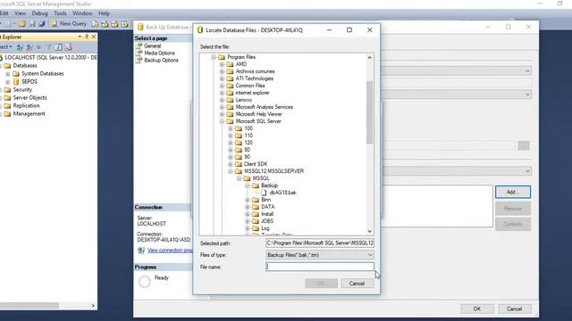 BackUp SE POS SQL Management Studio 2014 смотреть онлайн