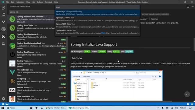 Easiest Way to Generate Spring Boot Project Visual Studio Code - Spring Initializer Plugin смотреть онлайн