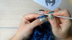 ОБВЯЗКА КРАЯ ШАЛИ "КАПЛИ ДОЖДЯ" ДЛИННЫЕ ПЕТЛИ, МОРСКАЯ ВОЛНА, ВЯЗАНИЕ КРЮЧКОМ МАСТЕР- КЛАСС.