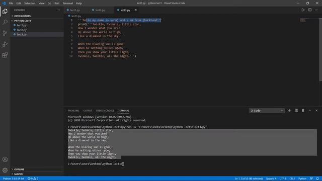 #5 Python Tutorial for Beginner| How to Print Multiple Line in Python| Jumpsincoding смотреть онлайн