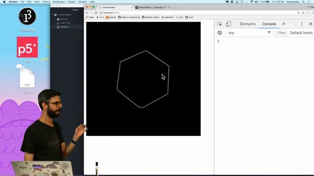 9.22: Custom Shapes - p5.js Tutorial смотреть онлайн