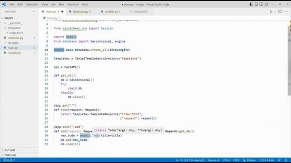 Python FastAPI To Do with Jinja2 Template