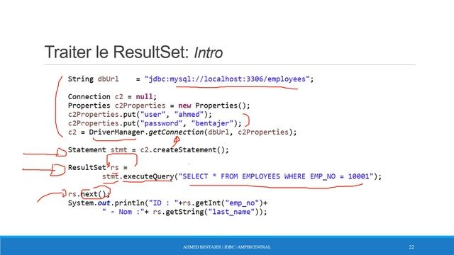 JAVA/JDBC : 6 - Etape 4 : Traiter le ResultSet смотреть онлайн