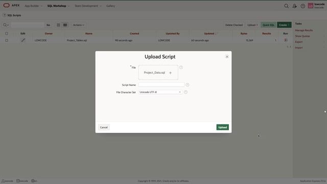 Practice 2-1: How to load Tables and Data in Oracle Apex 21.2 смотреть онлайн