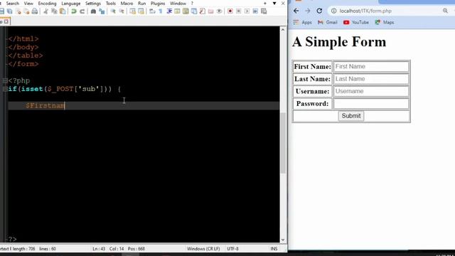 How Create Simple form in HTML, Notepad++ | I.T. Knows смотреть онлайн