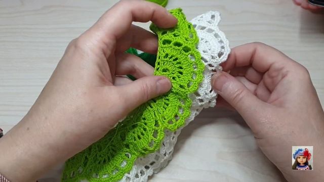 Платье с оборками крючком* Мастеркласс*