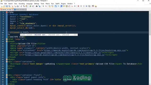 Belajar Php - Upload Data File CSV dengan PHP смотреть онлайн