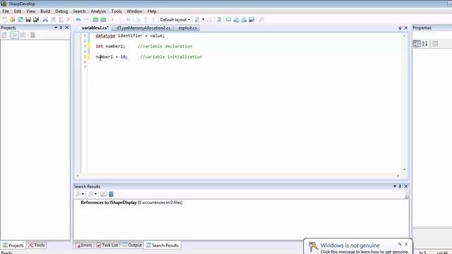 C# Tutorial | Beginner | Variable Declaration & Initialization with Memory | Chap-2 | Part-5 смотреть онлайн