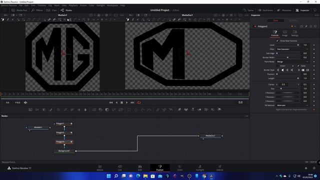 How to Use the Polygon tool in DaVinci Resolve 17.4 and Fusion смотреть онлайн