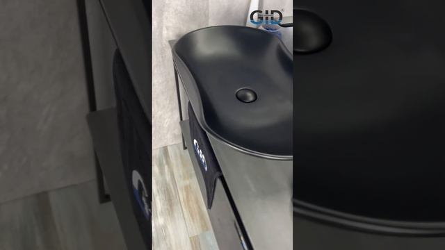 Черная матовая раковина для ванной Gid Bm9175