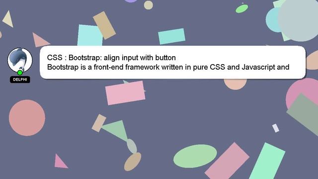 CSS : Bootstrap: align input with button смотреть онлайн