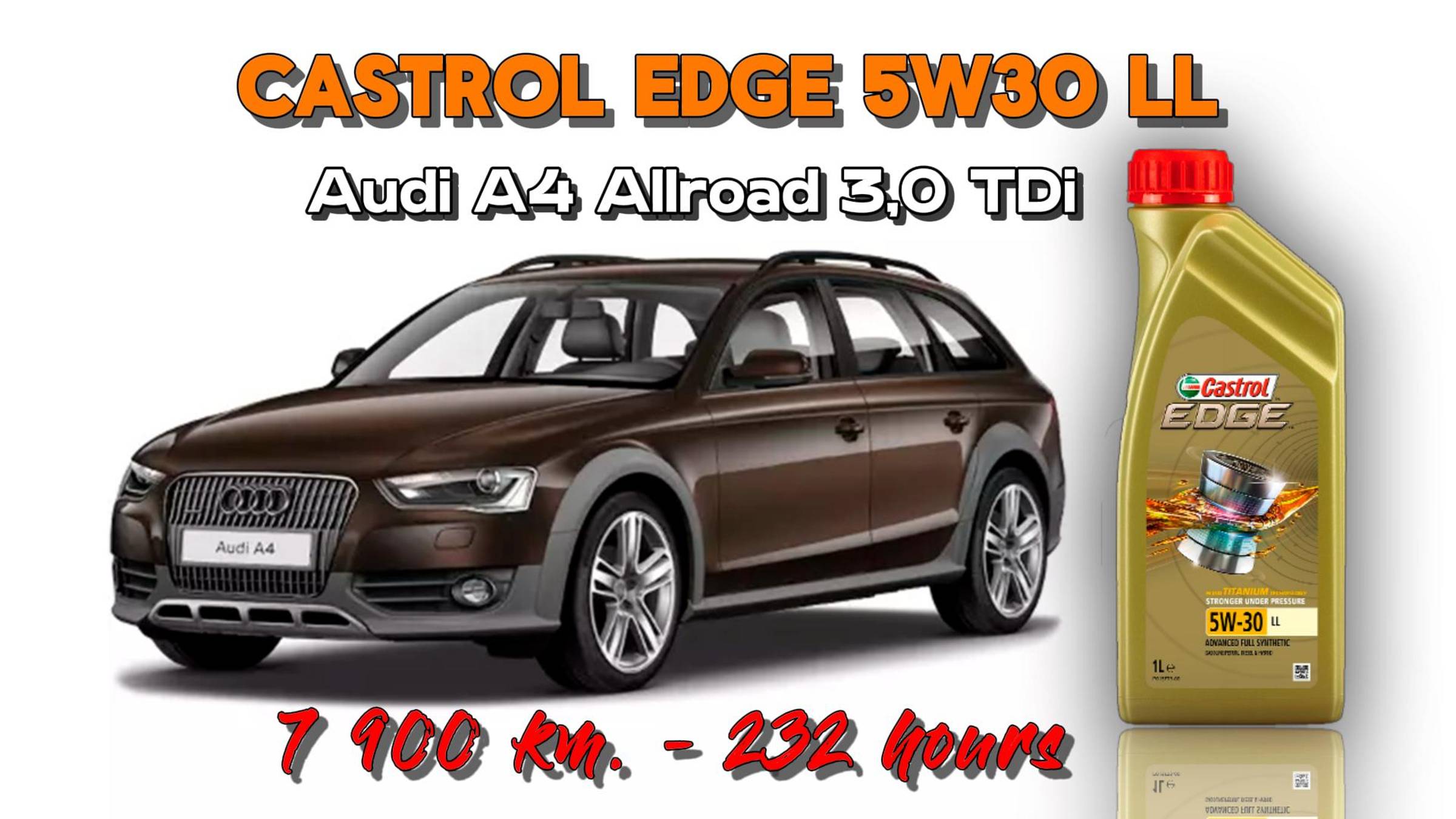 Castrol Edge 5w30 LL (отработка из Audi A4 Allroad 3,0 TDi, 7 900 км., 232 моточаса). смотреть онлайн